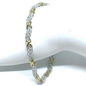 Sterling Silver Tennis Bracelet White Pave Diamond
